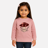 Pink Mashroom Terry Fabric Sweatshirt
