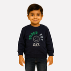 Navy Super Fun Day Fleece Fabric Sweatshirt