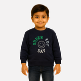 Navy Super Fun Day Fleece Fabric Sweatshirt