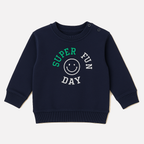 Navy Super Fun Day Fleece Fabric Sweatshirt