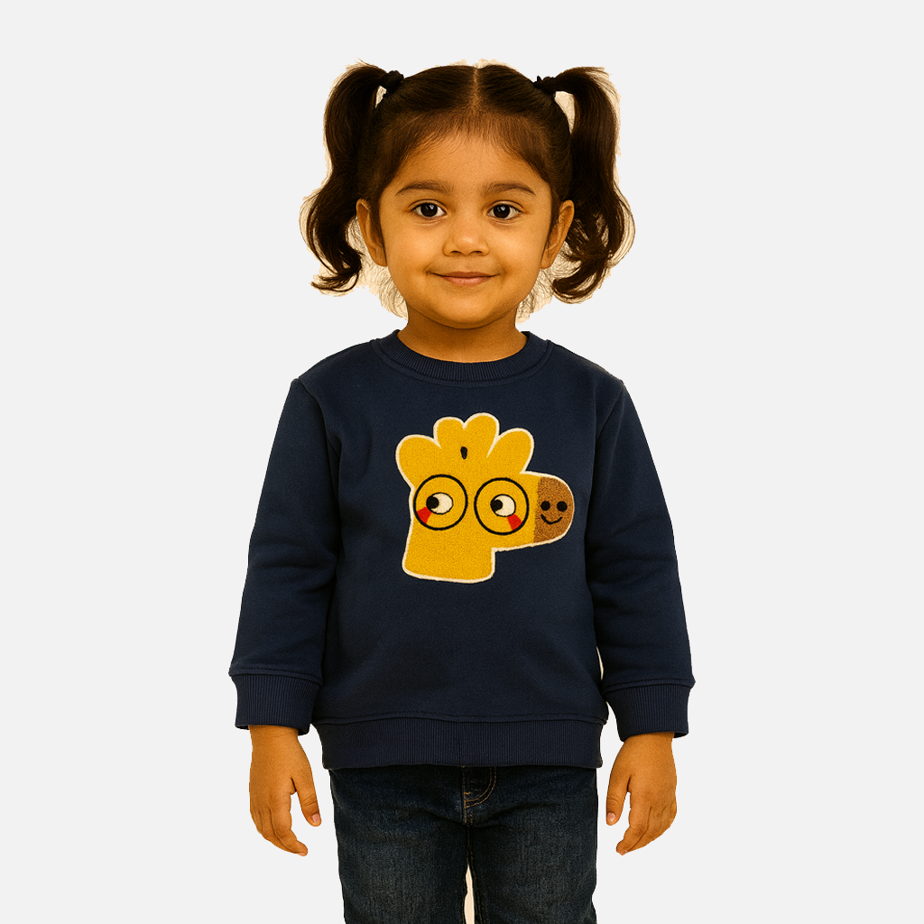 Blue Giraffe Fleece Fabrc Sweatshirt