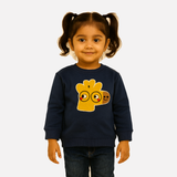 Blue Giraffe Fleece Fabrc Sweatshirt