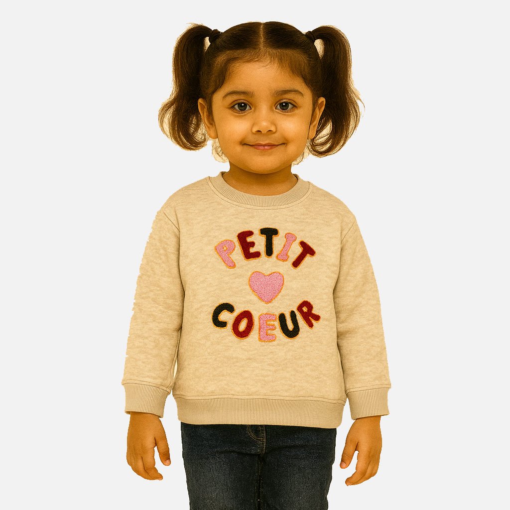Cream Petit Fleece Fabric Sweatshirt Main image