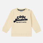 Cream Cool Terry Fabric Sweatshirt