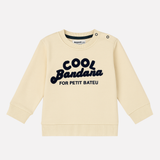 Cream Cool Terry Fabric Sweatshirt