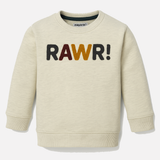 Cream Rawr Fleece Fabric Sweatshirt