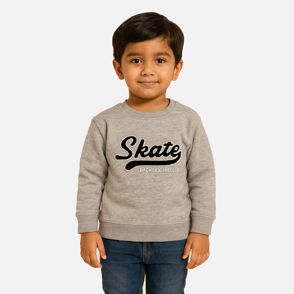 Hazel Grey Skate Terry Fabric Sweatshirt Main image