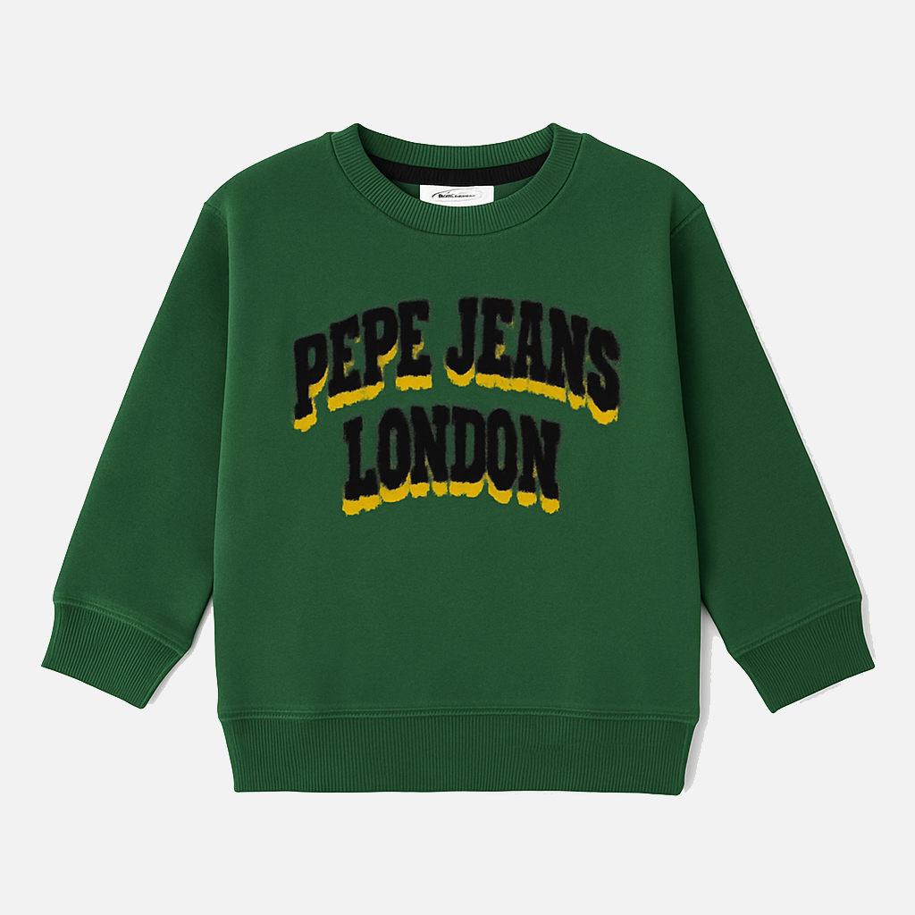 Green Pepe Jeans Terry Fabric Sweatshirt