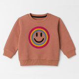 Peach Smile Fleece Fabric Sweatshirt