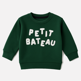 Green Petit Terry Fabric Sweatshirt