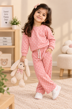 Pink Polka Dots Cozy Luxe Suit