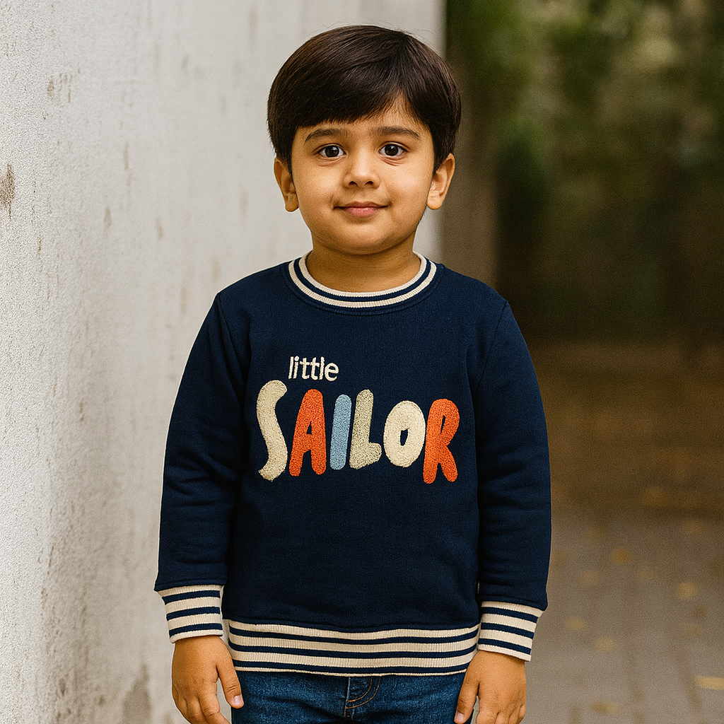 Blue Sailor Fleece Fabric Sweatshirt Secondary image