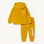 Yellow Panda Print Valour Fabric Suit For Winters
