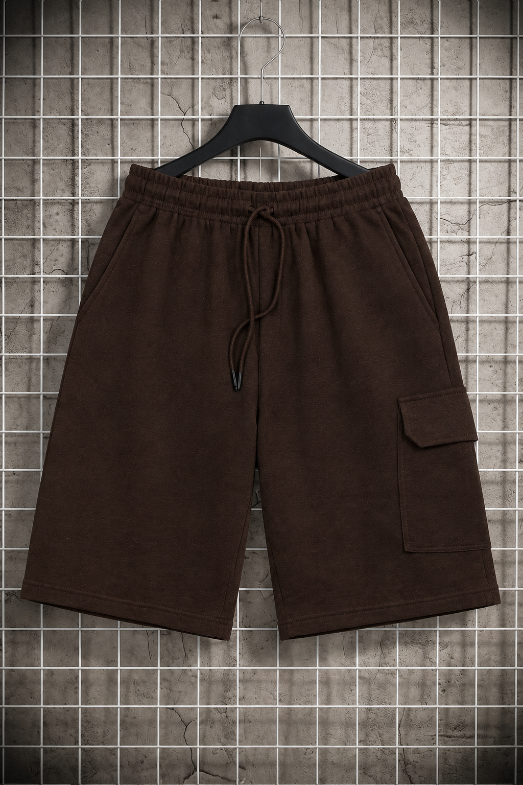 dark brown Cargo Pocket Shorts For Mens