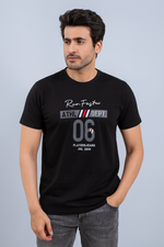 Load image into Gallery viewer, BLACK &quot;06&quot; PRINT T-SHIRT FOR MEN
