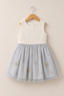 White With Golden Stars Frock For Girls ( Minor Defection )