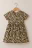 GREY WITH LINES & SHELL PRINTED FROCK
