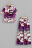 Purple Print Co-Ord Linen Fabric Suit