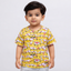YELLOW TIGER PRINT HALF SLEEVES T-SHIRT FOR BOYS