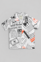 White Gift Box Print Casual Shirt For Boys