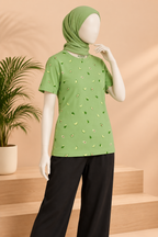 LIGHT GREEN AVACADO PRINT T-SHIRT FOR WOMEN