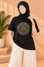 Black Valentino Print T-Shirt For Women