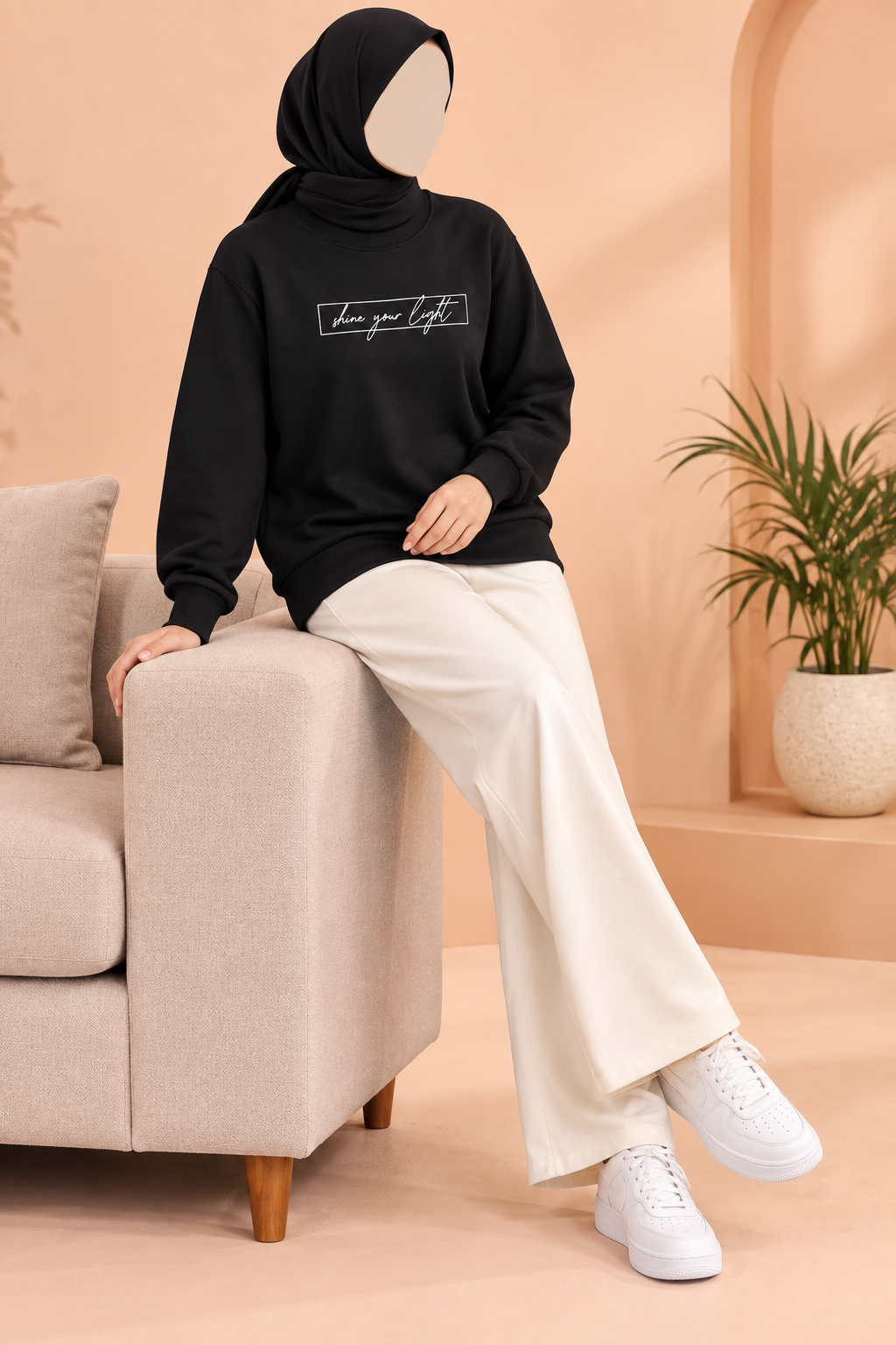 Shine Your Light Soft Peak Fabric Sweatshirt