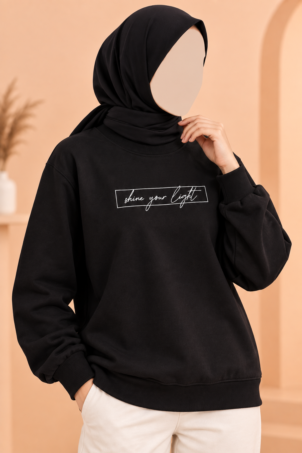 Shine Your Light Soft Peak Fabric Sweatshirt