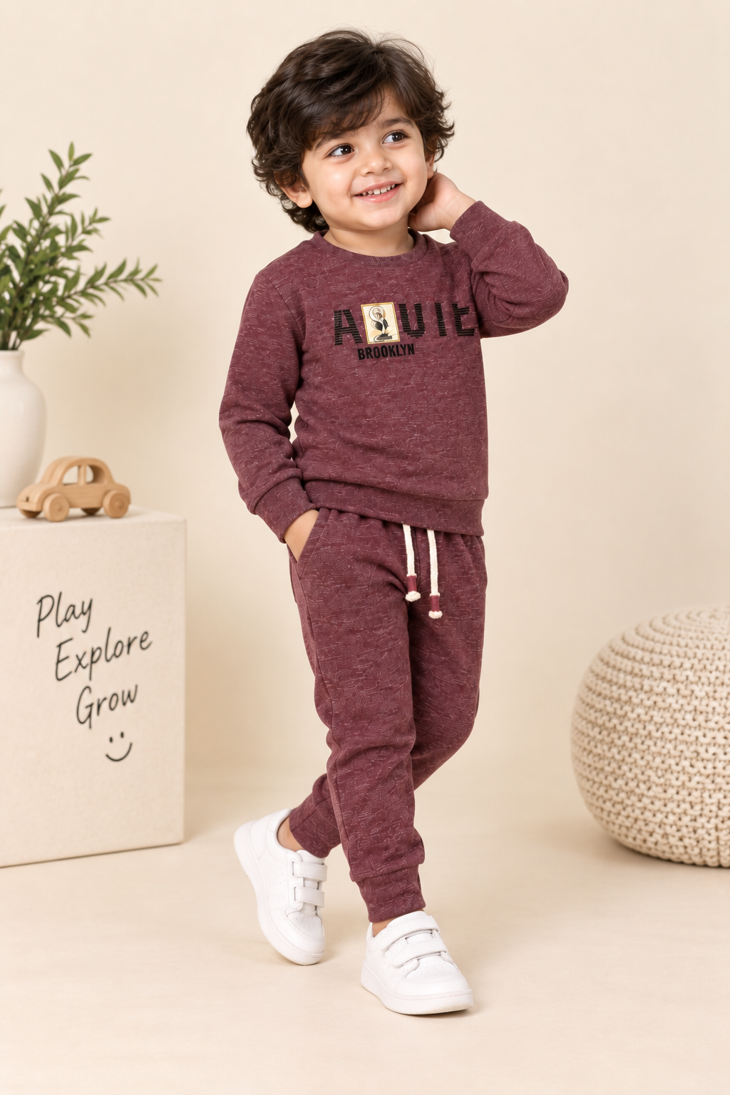Lilac Adult Print Suit For Winters