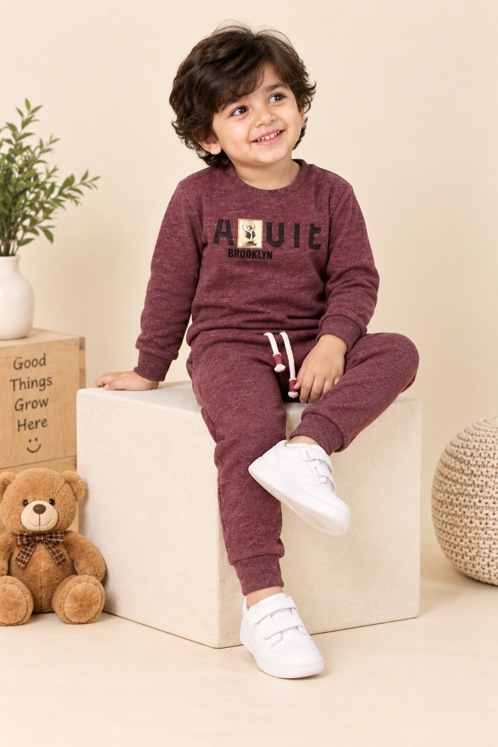 Lilac Adult Print Suit For Winters