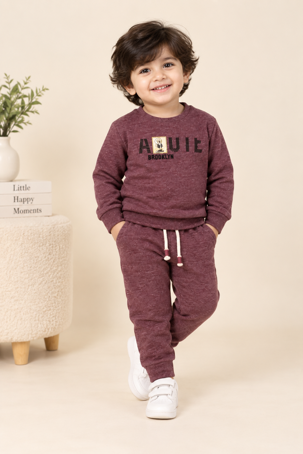 Lilac Adult Print Suit For Winters