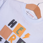 Load image into Gallery viewer, SKY BLUE &quot;HERO&quot; PRINT TERRY FABRIC SWEATSHIRT

