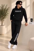 Black Roger Warm Weave Fabric Suit