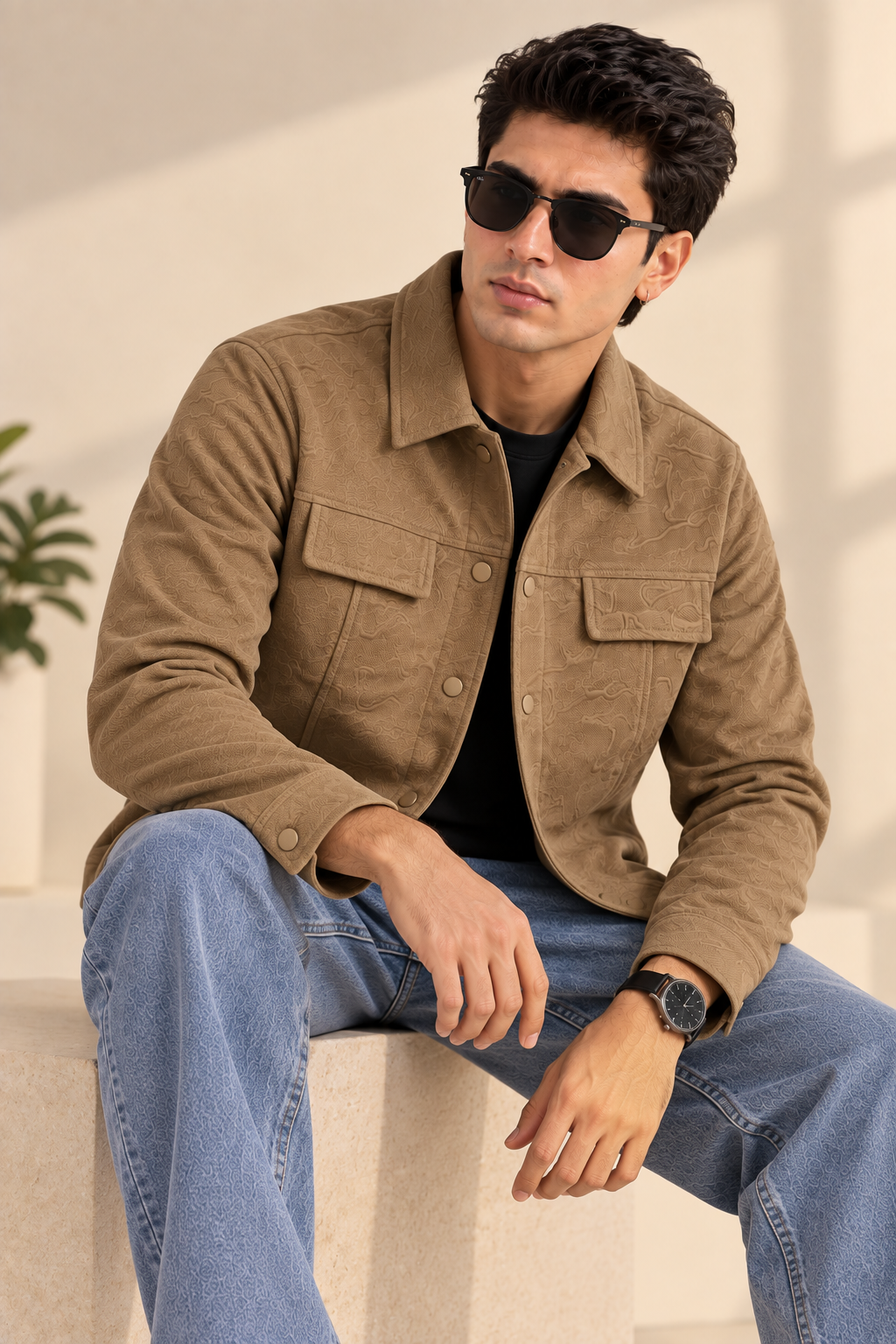 Brown Double Pocket Jacket