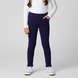 NAVY BLUE PLAIN FLEECE WARM LEGGING TROUSER FOR GIRLS