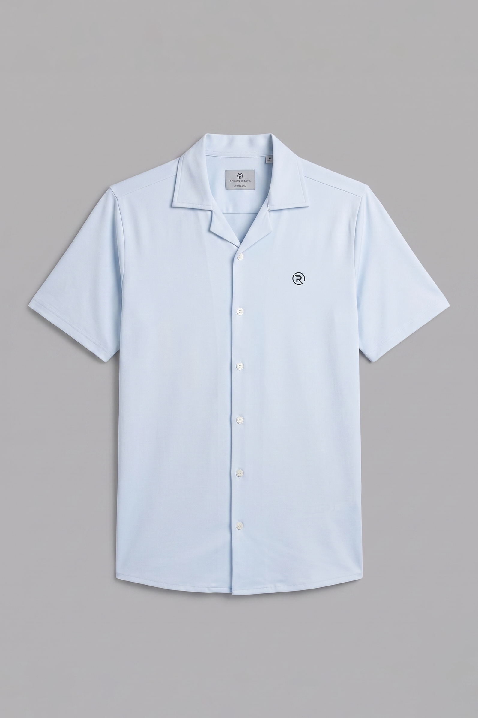 Sky Blue Dri-Fit Half Sleeves Casual Shirt For Men