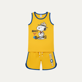 Yellow Snoopy Sando Suit For Boys