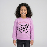 PINK LITTLE BEAR CLUB EMBROIDERED TERRY FABRIC SWEATSHIRT