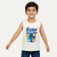 White Surf All Day Print Sando For Summers