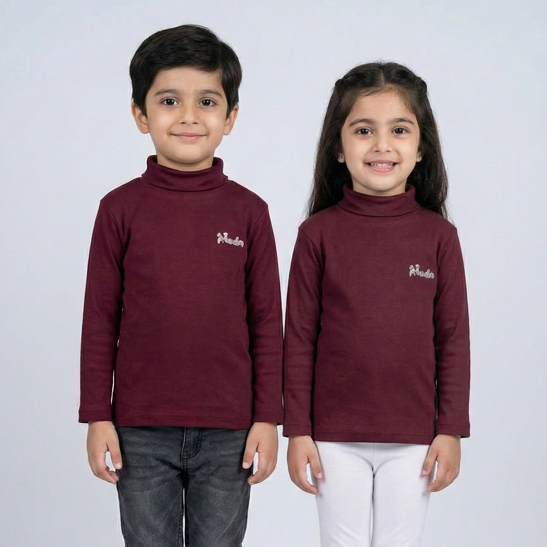 Maroon Panda HighNeck For Winters Secondary image