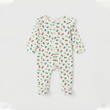 White Flowers Print Romper For Winters