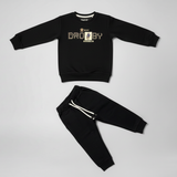 Grey Droby Print Suit For Winters