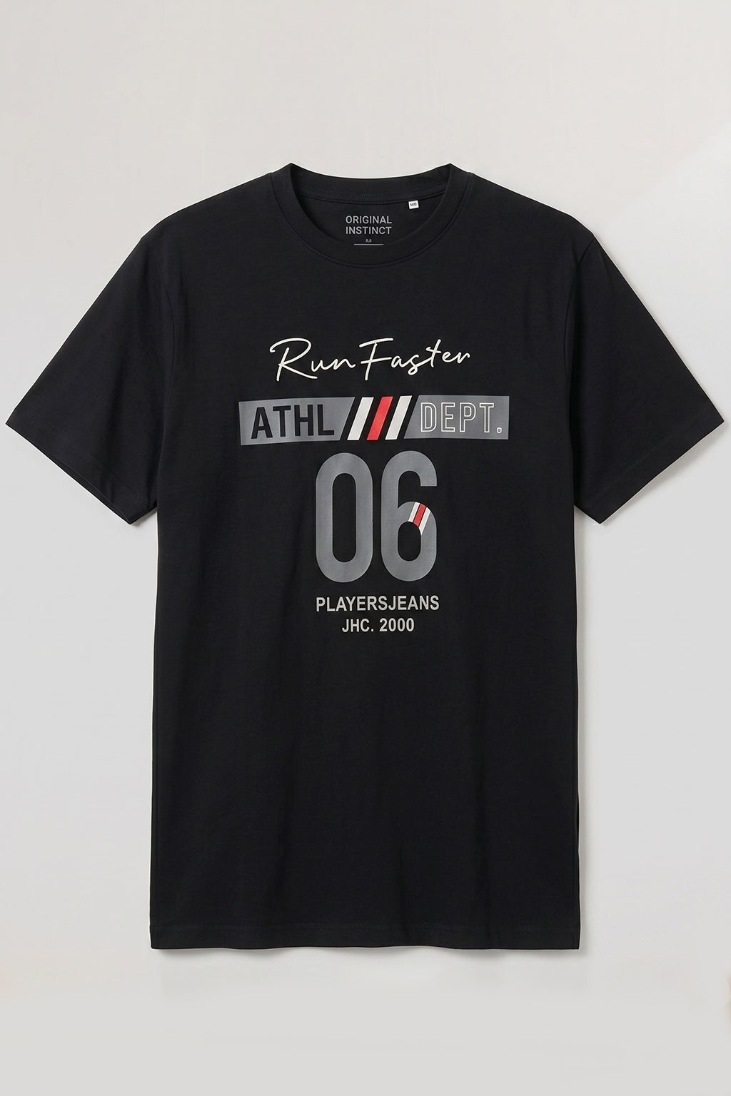 BLACK "06" PRINT T-SHIRT FOR MEN