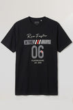 BLACK "06" PRINT T-SHIRT FOR MEN