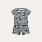 Blue Mickey Mouse Print Cotton Jersy Suit For Boys