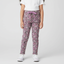 OFF WHITE MULTI FLOWERS WIITH PURPLE KNOT HEAVY RIBBED FABRIC PAJAMA