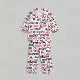 Pink Kitty Shirt With Trouser Suit