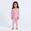 PURPLE WITH RABBIT PRINT DROP NIDDLE RIBBED FABRIC SUIT FOR GIRLS MID SEASON
