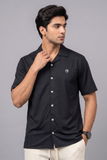 Black Dri-Fit Half Sleeves Casual Shirt For Men