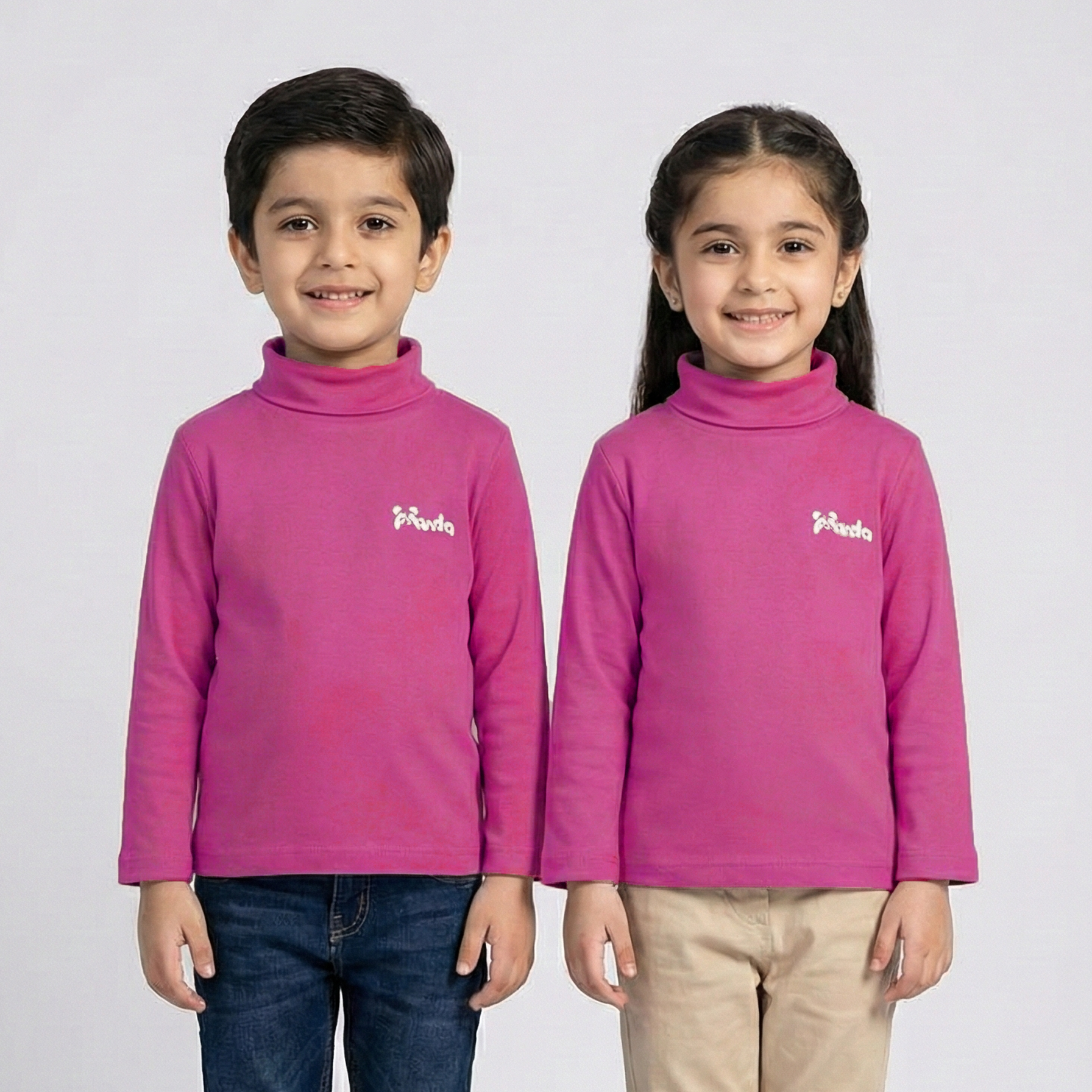 Blush Pink Panda HighNeck For Winters Secondary image